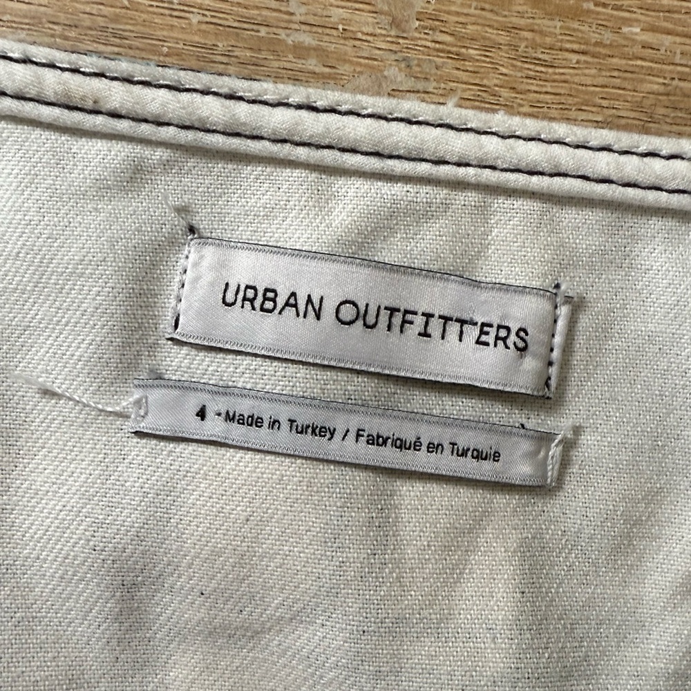 Urban Outfitters aqua blue yellow plaid denim 90’s Clueless Mini Dress Size 4 - Picture 7 of 9